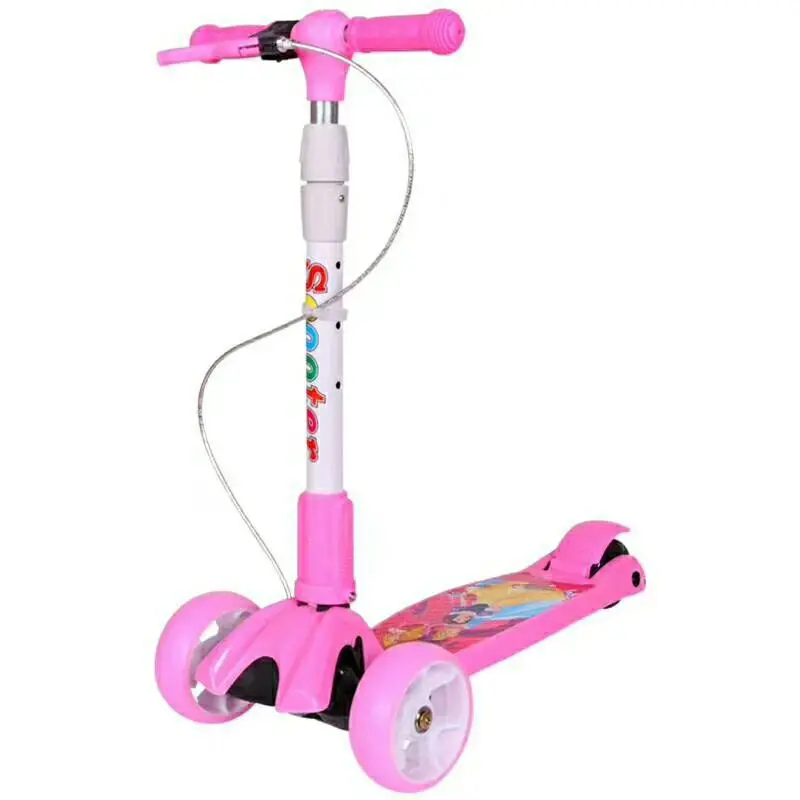 

Graffiti Children Scooter with Music Light Baby Scooter Four Wheel Flash Foldable Manufacturers Wholesale