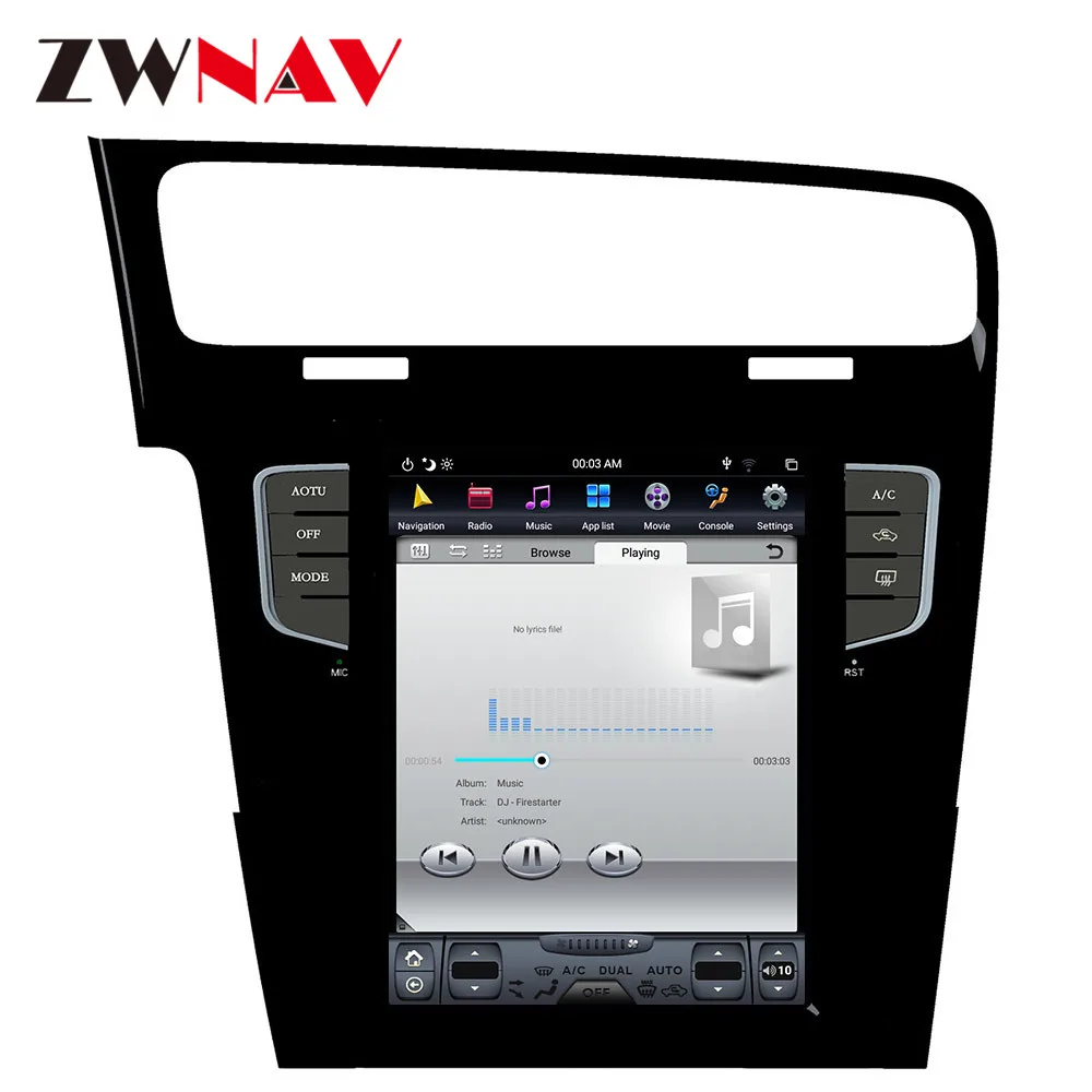 Sale Android 9 Tesla style DSP PX6 Car GPS Navigation For Volkswagen Golf 7 2010-2018 head unit multimedia player radio tape recorder 5