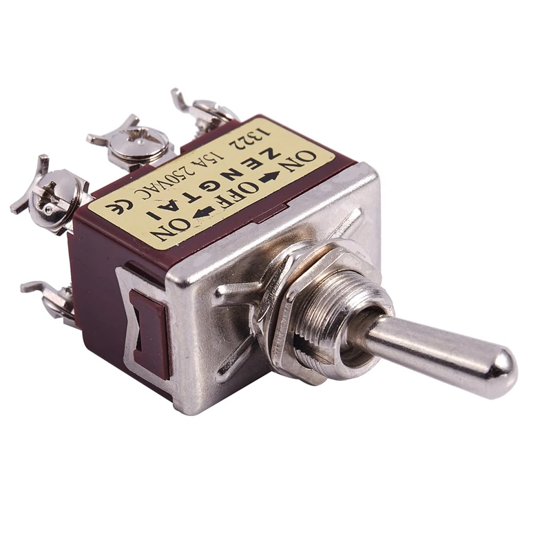 ВКЛ./ВЫКЛ./вкл. 3 положения DPDT 6 Винтовые клеммы переключателя AC 250V 15A