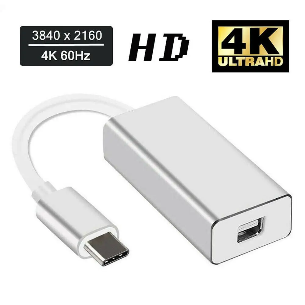 Портативный HD type-C USB 3,1 для Mini DP конвертер кабель Шнур для ноутбука MacBook