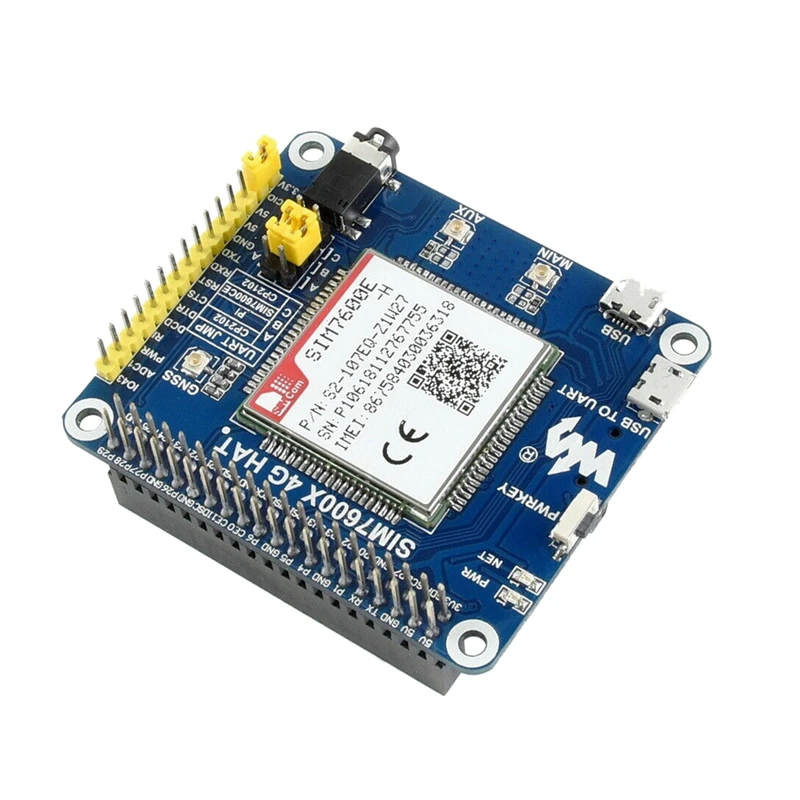 Шляпа Waveshare 4G/3g/2G/GSM/GPRS/GNSS для Raspberry Pi Zero/Zero W/Zero WH/2B/3B/3B, на основе шапки SIM7600X 4G, поддержка Dial-Up