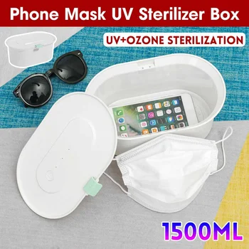 

Large Capacity UV Sterilizer Box Phone Mask Cleaner Personal Sanitizer UV+ Ozone Disinfection Cabinet UV Light Lamp USB Charging