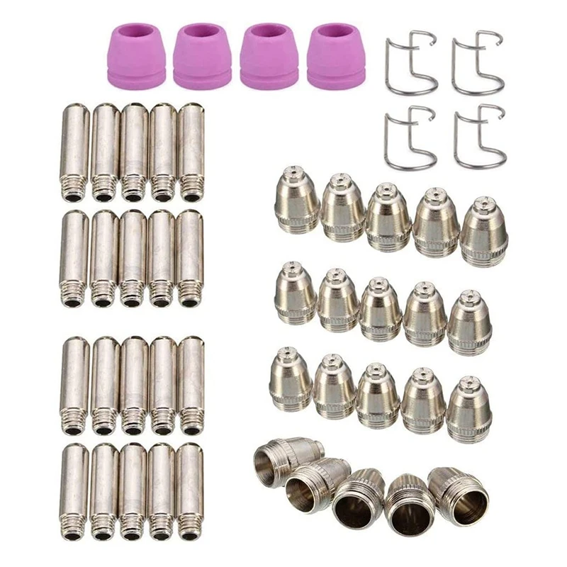 

48PCS Plasma Cutter Cutting Torch Tip Nozzles Consumables Kit for AG-60 WSD-60 SG-55 Plasma Cutter