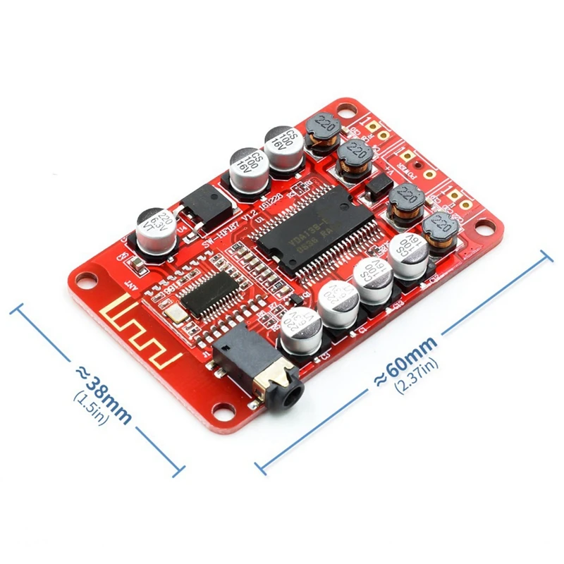 Цифровой усилитель мощности Yda138 с Bluetooth аудио класса D 3 5 мм 2 канала для
