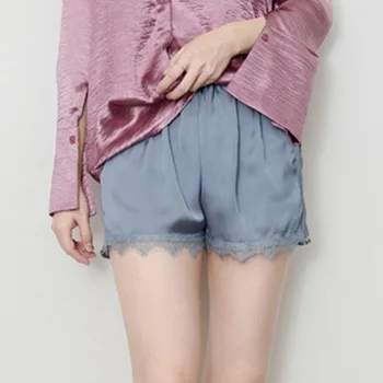 

2020 summer Pajama Nightwear Shorts Plus Size Satin Kitten Silky Elastic Waist Women Men Home Sleep Tracksuit Bottom Short Pants