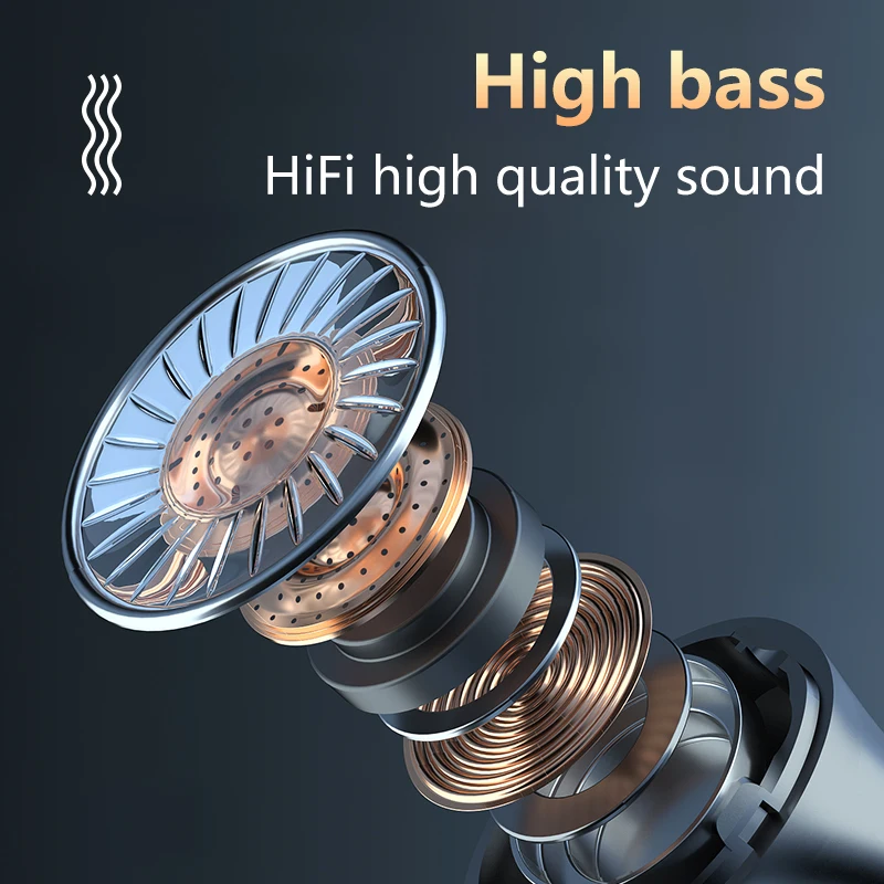 Bluetooth наушники HIFI стерео беспроводные со сканером отпечатков пальцев сенсорная