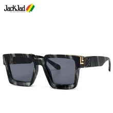 JackJad модные роскошные украшения квадратный Стиль Солнцезащитные очки ins Cool популярный бренд дизайн солнцезащитные очки Oculos De Sol 86229