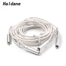 Coppia Haldane Argento the Flow HiFi Audio cavo RCA cavo di interconnessione per lettore CD amplificatore altoparlante cavi di interconnessione