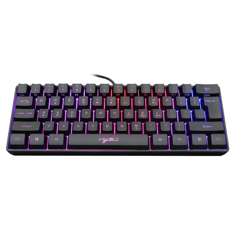 Hot New Gaming Keyboard RGB Lighting 61-key Mini Adjustable Multiple Shortcut Key Combinations For Desktop USB | Компьютеры и офис