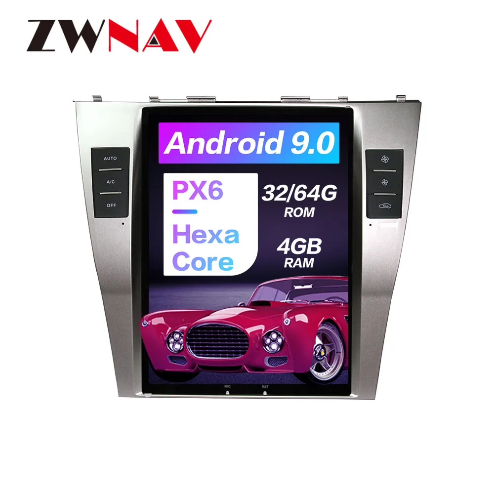 

Carplay DSP Android 9.0 PX6 Vertical Tesla Radio Screen Car Multimedia Player Stereo GPS Navigation For Toyoya Camry 2007-2011