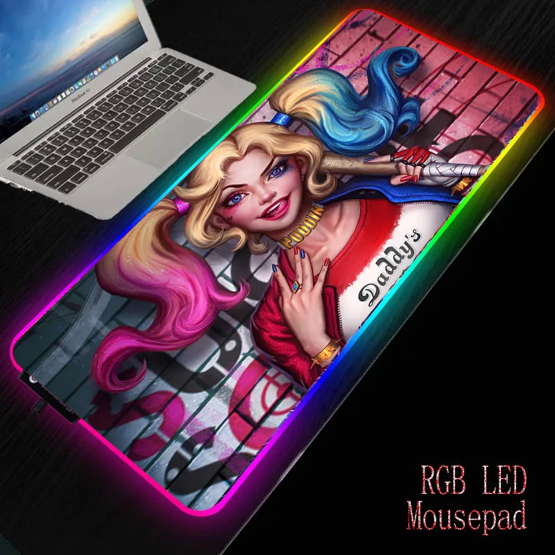 Большой коврик для мыши MRGBEST с аниме девушкой игровой компьютерный большой