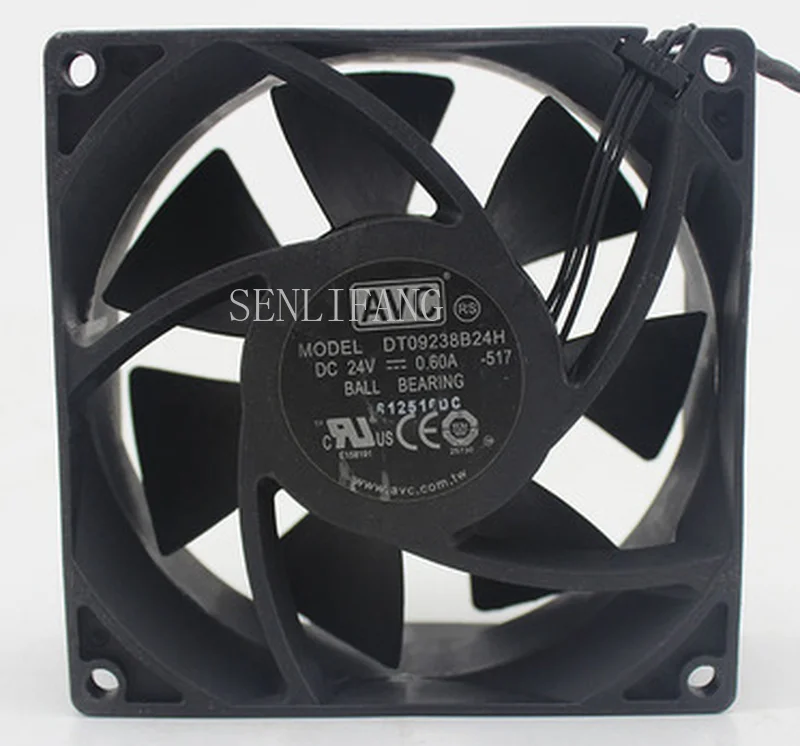 

Free shipping DT09238B24H -517 DC 24V 0.60A 90x90x38mm Server Cooler Fan