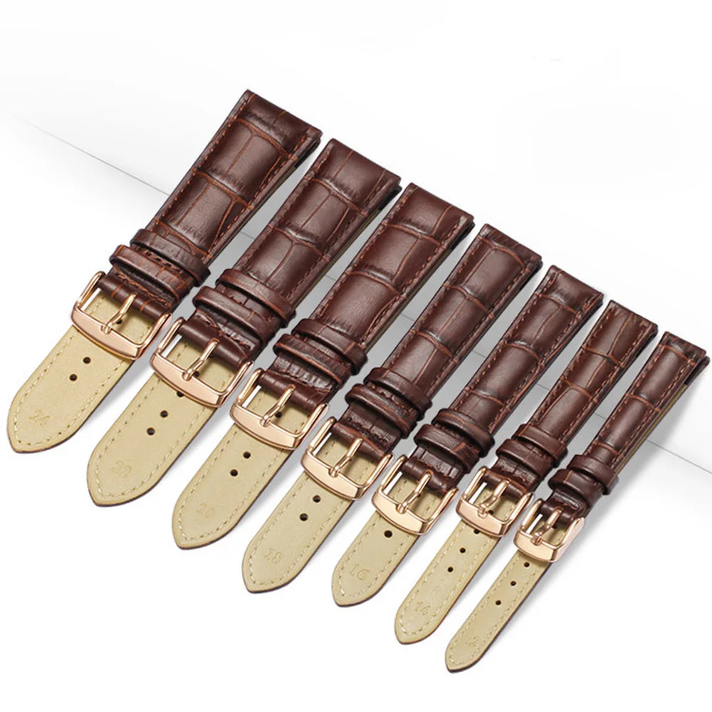 Ремешок для часов Универсальный кожаный сменный Браслет наручных 12 мм 14 16 18 19 20 21