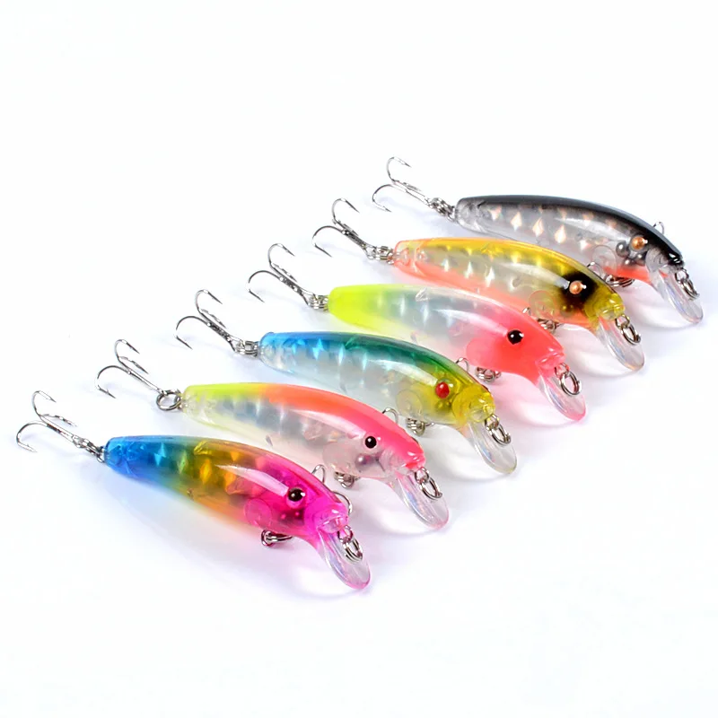 

1pcs Fishing Lure 7cm 6.5g Floating Minnow Crankbait Hard Bait Tight Wobble Slow sinking Jerkbait Fishing Tackle