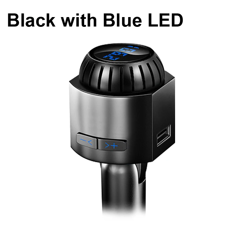 Автомобильный MP3-плеер беспроводной аудио USB Bluetooth приемник прикуриватель автомобильное зарядное устройство fm-передатчик Автомобильный Bluetooth музыкальный - Формат цифровых медиаданных: Blue LED Black