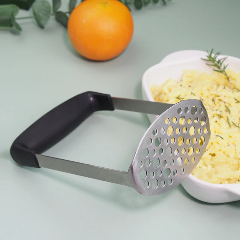 Stainless Steel Potato Pusher Pressed Potato Masher Ricer Puree Fruit Juice Maker Smooth Mashed Potatoes Crusher Kitchen Gadget potato masher