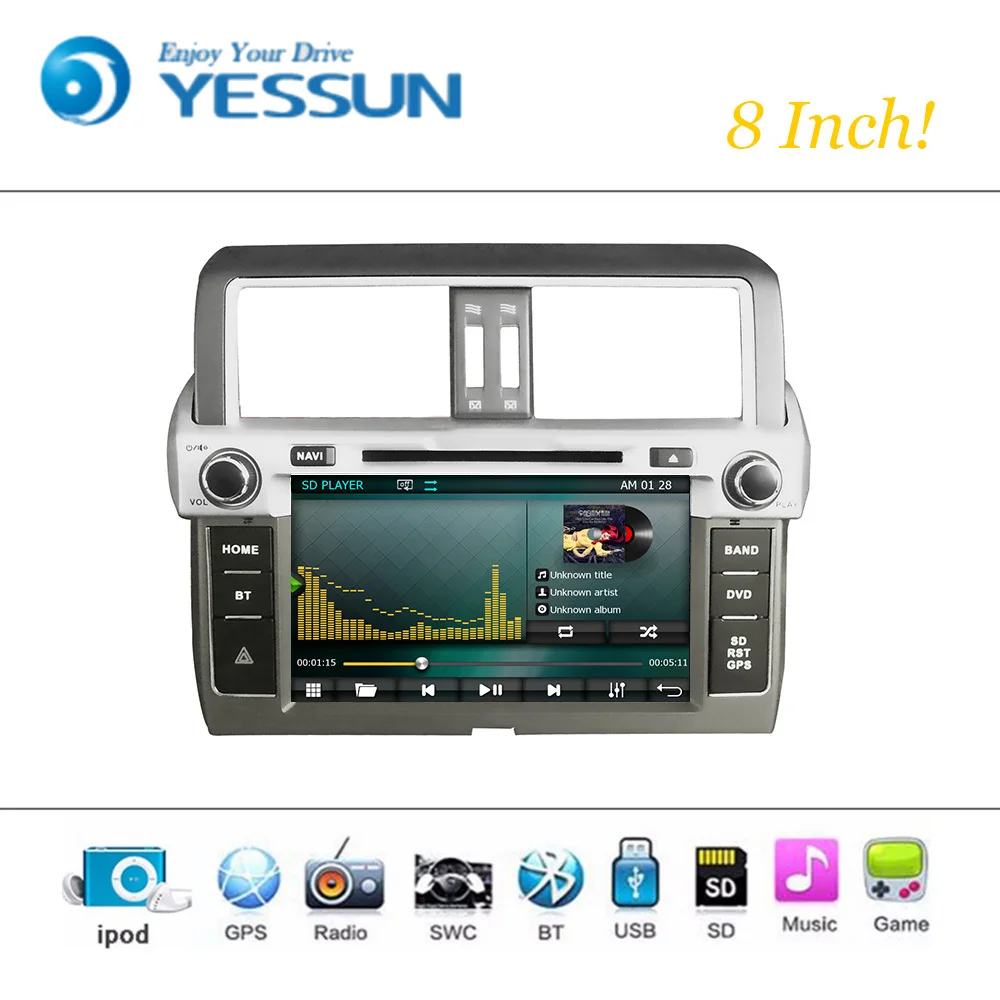 Автомагнитола для Toyota land cruiser Prado 150 2014 DVD плеер система Wince Авторадио стерео GPS