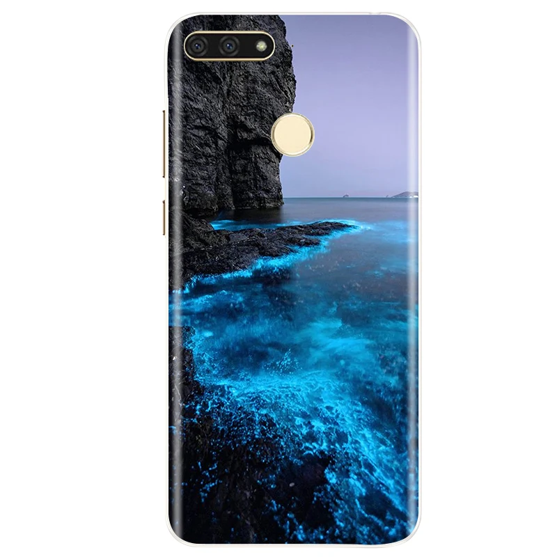 Case For Huawei Honor 7C Case On Huawei Honor 7C Pro LND-L29 Soft Silicone Case For Huawei Honor 7C Aum-L41 TPU Cases Coque cell phone belt pouch