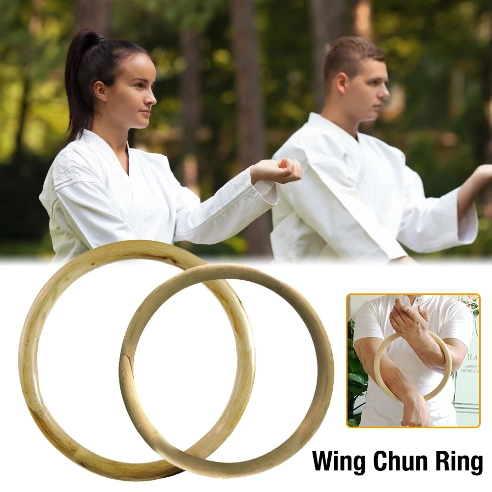 Chinese Kung Fu Wing Chun Training Hoop Wood Rattan Ring Sticky Hand Strength US 