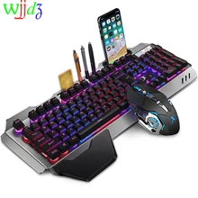 Wireless Game keyboard And Mouse Set LED Keyboard And Mouse Kit Combos Waterproof Backlight Set For PC Game
