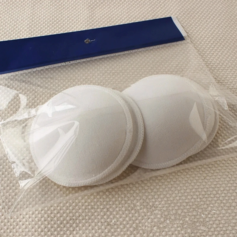 4Pcs（2 pairs) Cotton Reusable Breast Pads Nursing Waterproof Plain Pad Baby Breastfeeding Accessory Breast Pads Milk Pads
