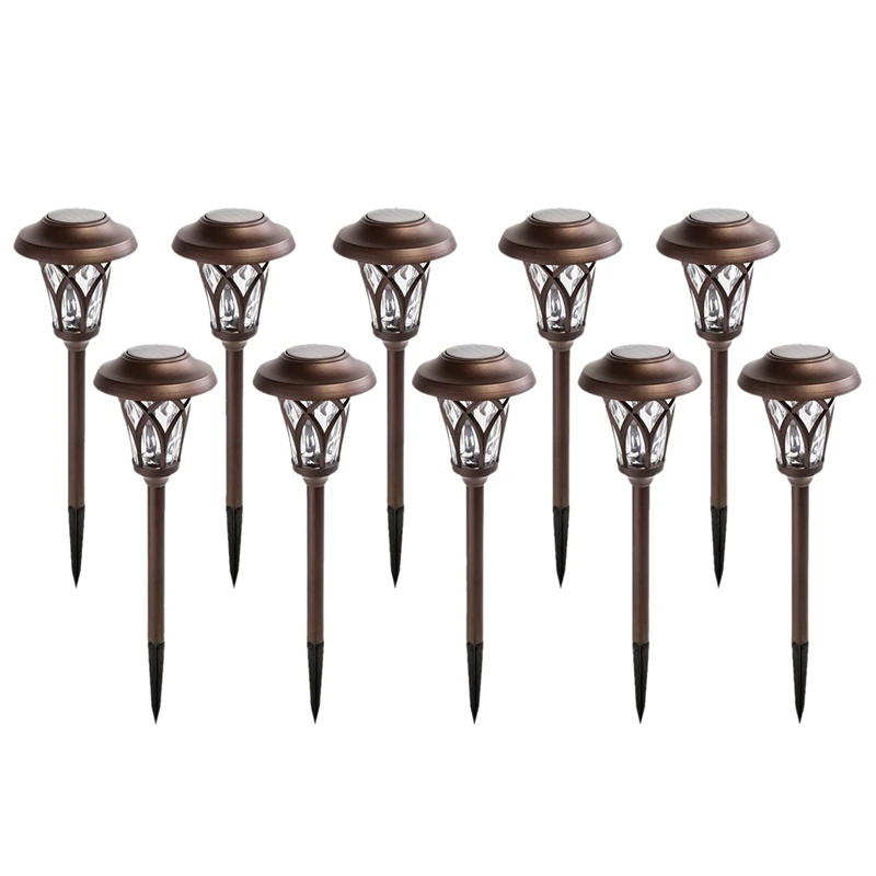 

Promotion! 10Pcs Solar Pathway Lights Outdoor Super Bright High Lumen Solar Powered LED Garden Lights for Lawn Patio Yard