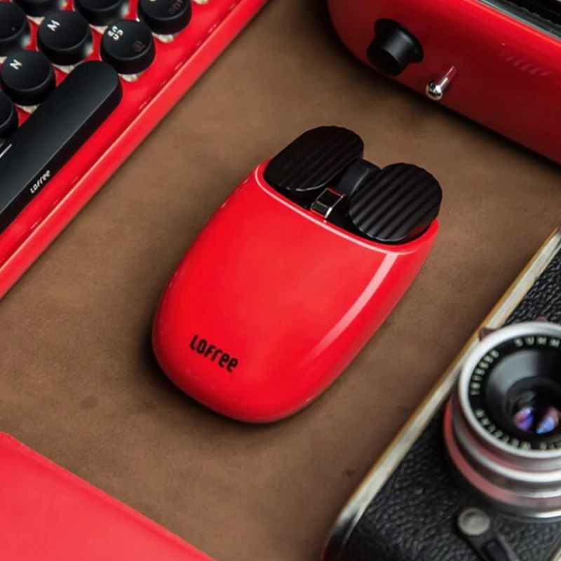 Antscope Lofree MAUS картофельный чип Bluetooth Двухрежимная Мышь Модный домашний офис беспроводной компьютер маленькая Желтая утка, мышь