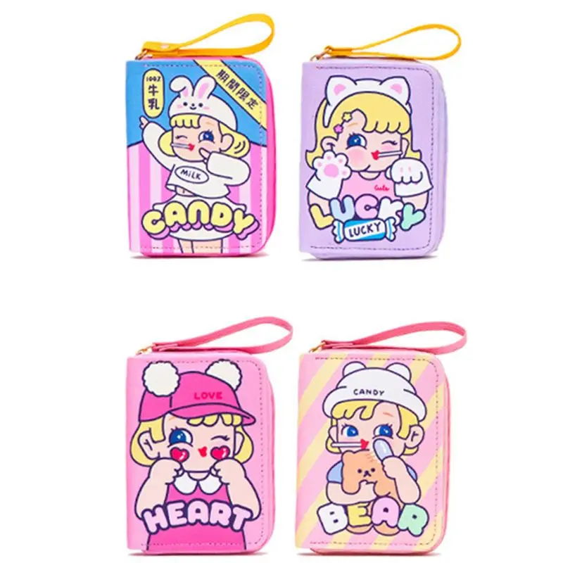 

Women Girls Cartoon Card Holder Case Change Coin Pocket Zipper Wallet Organizer B36E