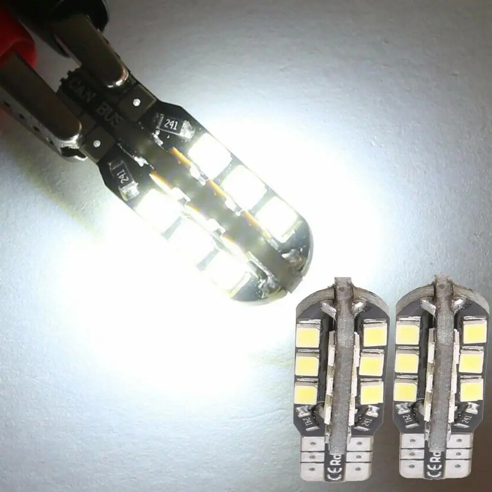 4 шт. T10 24SMD светодиодные фонари 3528 5000k W5w 12v Canbus автомобильные клиновидные боковые лампочки внешние огни сигнал поворота