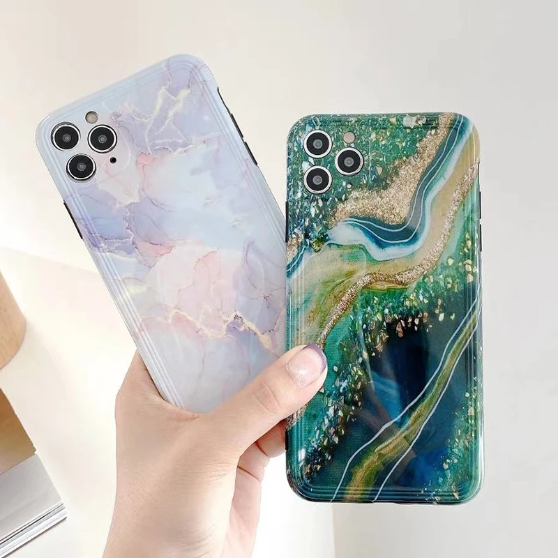 Силиконовый мягкий чехол из ТПУ для IPhone 12 11 Pro Max XR XS 7 8 Plus X милый зеленый винтажный