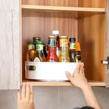 Японский импортный вращающийся ящик для хранения приправ, кухонная Пластиковая Полка для хранения, Настольная стойка для макияжа и ухода за кожей