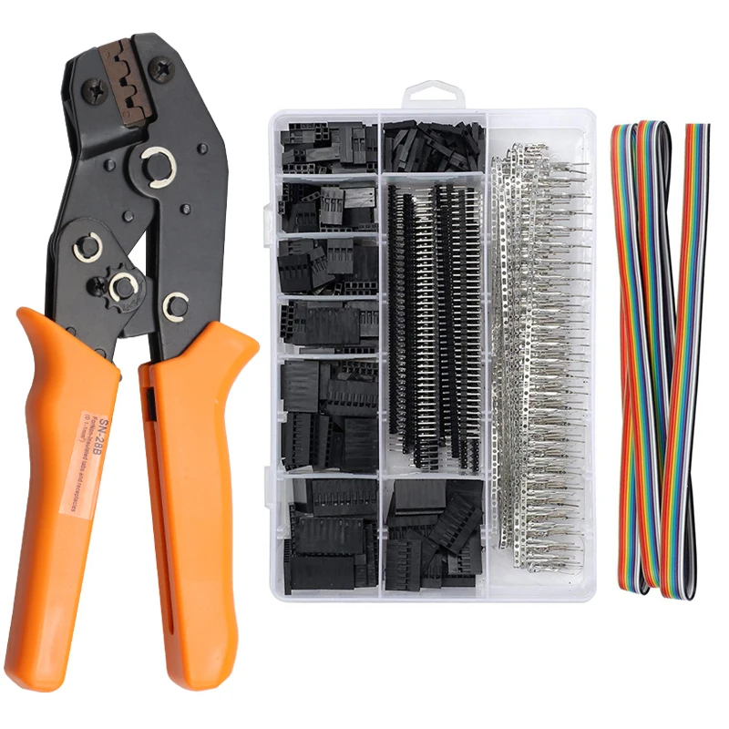 Crimping Tool Kit Wire Stripper Plier+500pcs Insulated Crimp Connectors Terminal