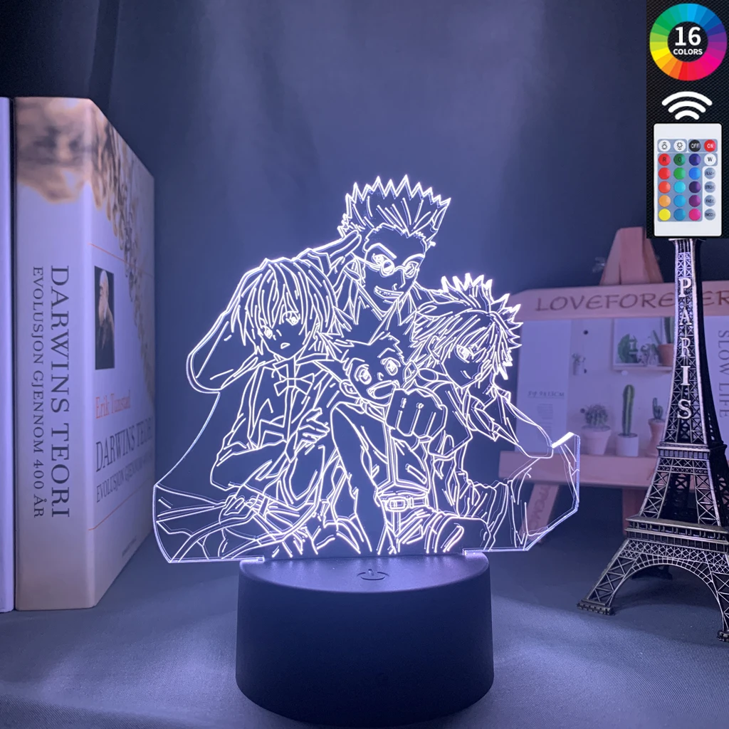 Светодиодный ночсветильник Hunter X Killua акриловый неоновый 3d светильник для детской