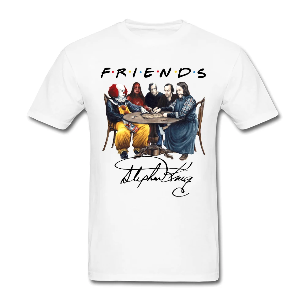 Белая рубашка для друзей Stephen King Horror Friends - Цвет: Белый