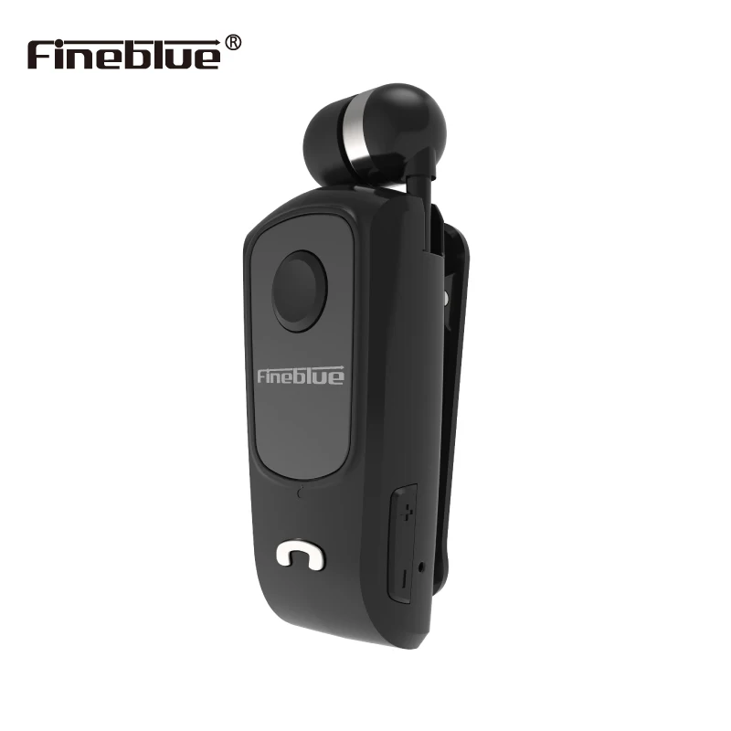 5.0 Fineblue F920 Wireless Retractable Portable Mini Bluetooth Headset Calls Remind Vibration Wear Clip Sports Running Earphone