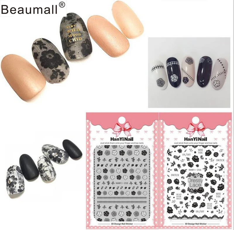

Floral Patterns! Nails Art Manicure Back Glue Decal Decorations Design Nail Sticker For Nails Tips Beauty