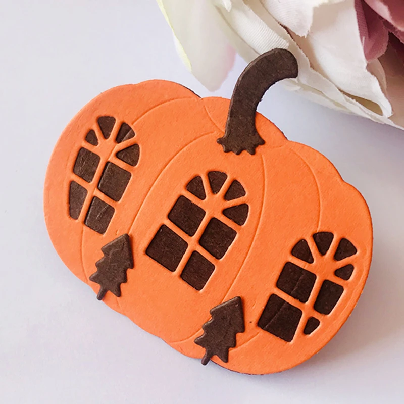 

Halloween Craft metal cutting dies cut die mold pumpkin tree house Scrapbook paper craft knife mould blade punch stencils dies