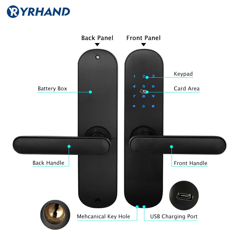 TTlock приложение электронный дверной замок Bluetooth wifi умный сенсорный экран замок, цифровой код клавиатуры Засов для дома гостиницы квартиры