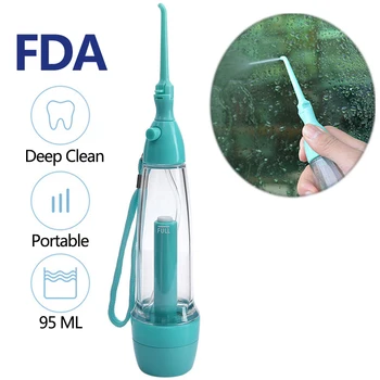 

Oral Irrigator Teeth Cleaner Water Flosser Manual Dental Flosser Pull Rod Household Non Elecricity Interdental Water Jet LV160