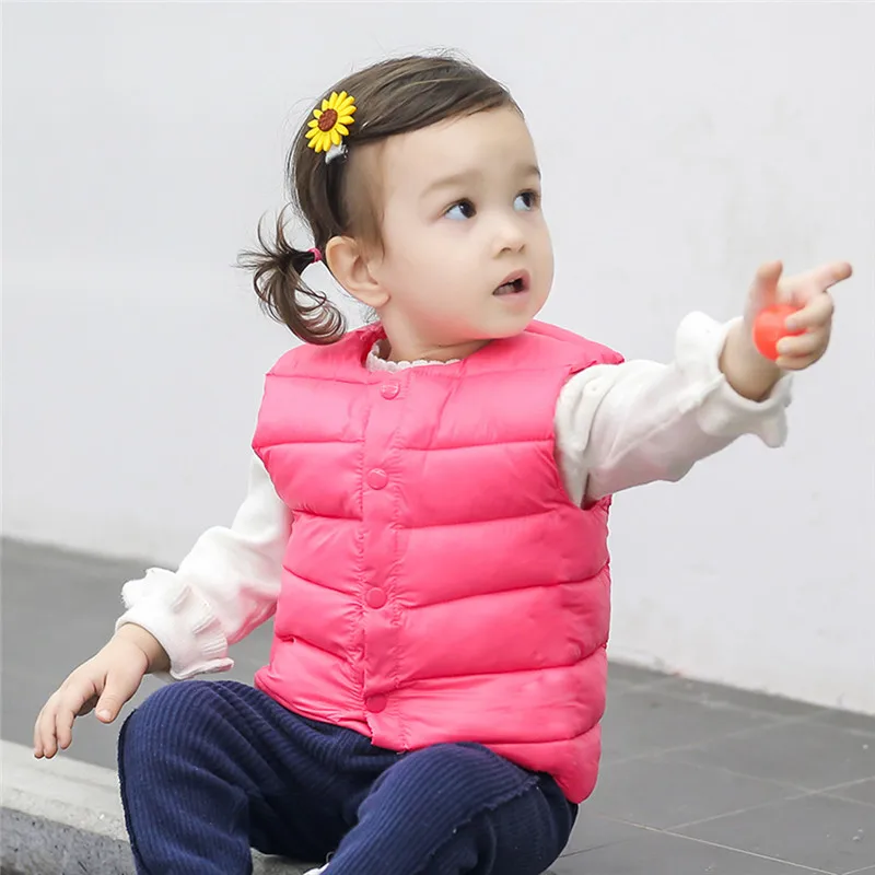 kids vest Toddler Kids Baby Grils Boys Solid Striped Vest Warm Waistcoat Outwear Coat colete infantil #4AA12 (15)