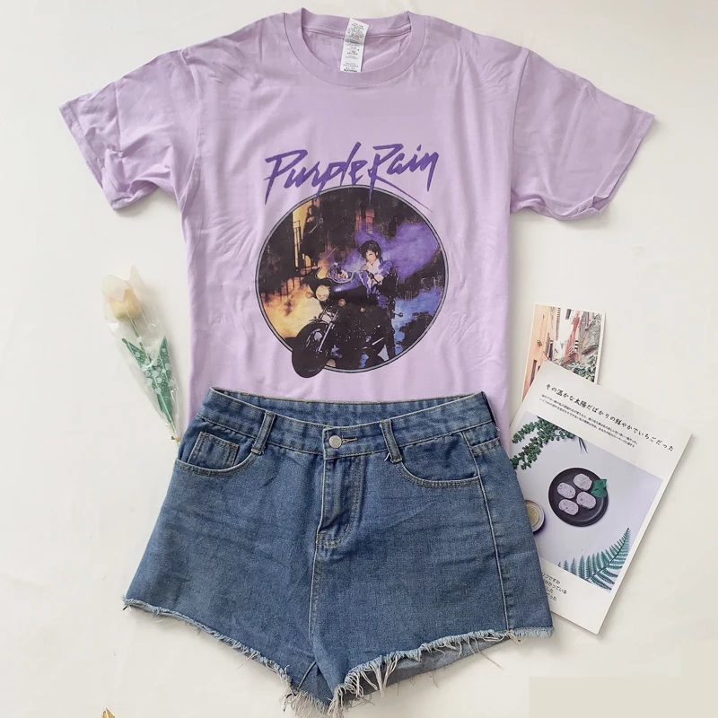 PUDO vintage style super cute purple T 