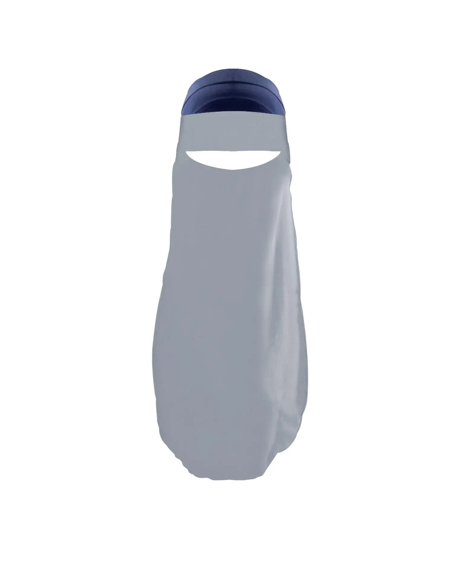 Серый Один предмет женский костюм Niqab вуаль лицо Обложка мусульманский Бурка полный длинный хиджаб Khimar Amira полное покрытие Исламский арабский Средневосточный - Цвет: Серый