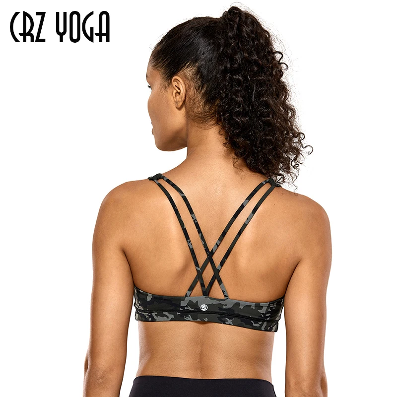 Женский легкий поддерживающий бюстгальтер CRZ YOGA с перекрестной спинкой без