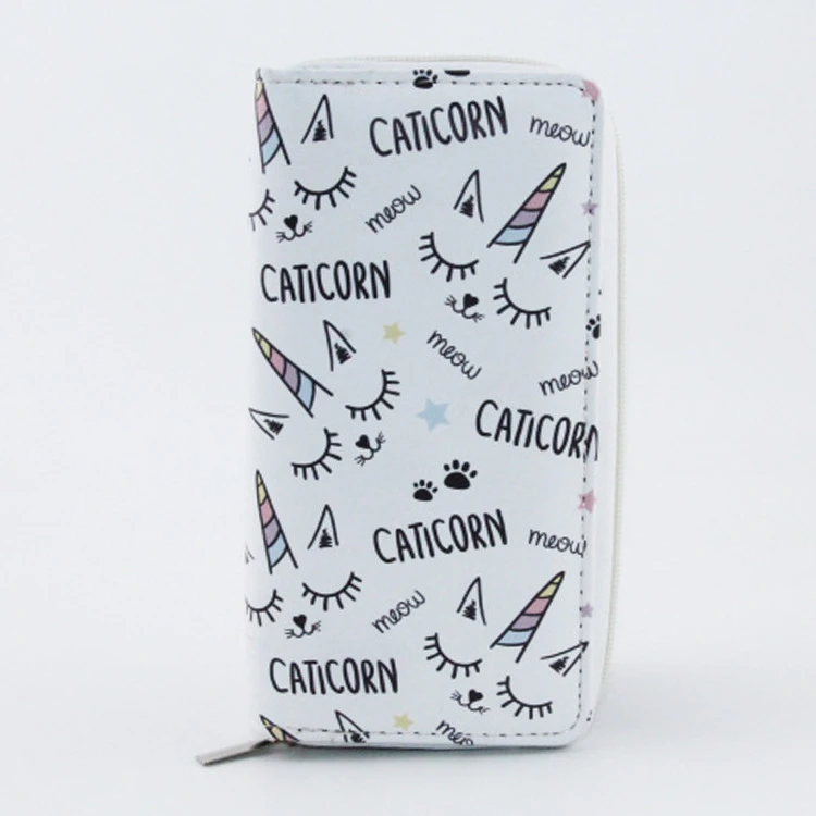 

Fashion Unicorn Cartoon Women Card Holder Long Wallet Zipper Hasp Clutch Coin Purse Pocket Money Bag