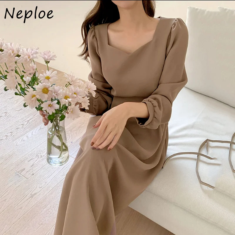 Женское облегающее платье Neploe Sexy V-образный вырез Новинка осени 2022 винтажные