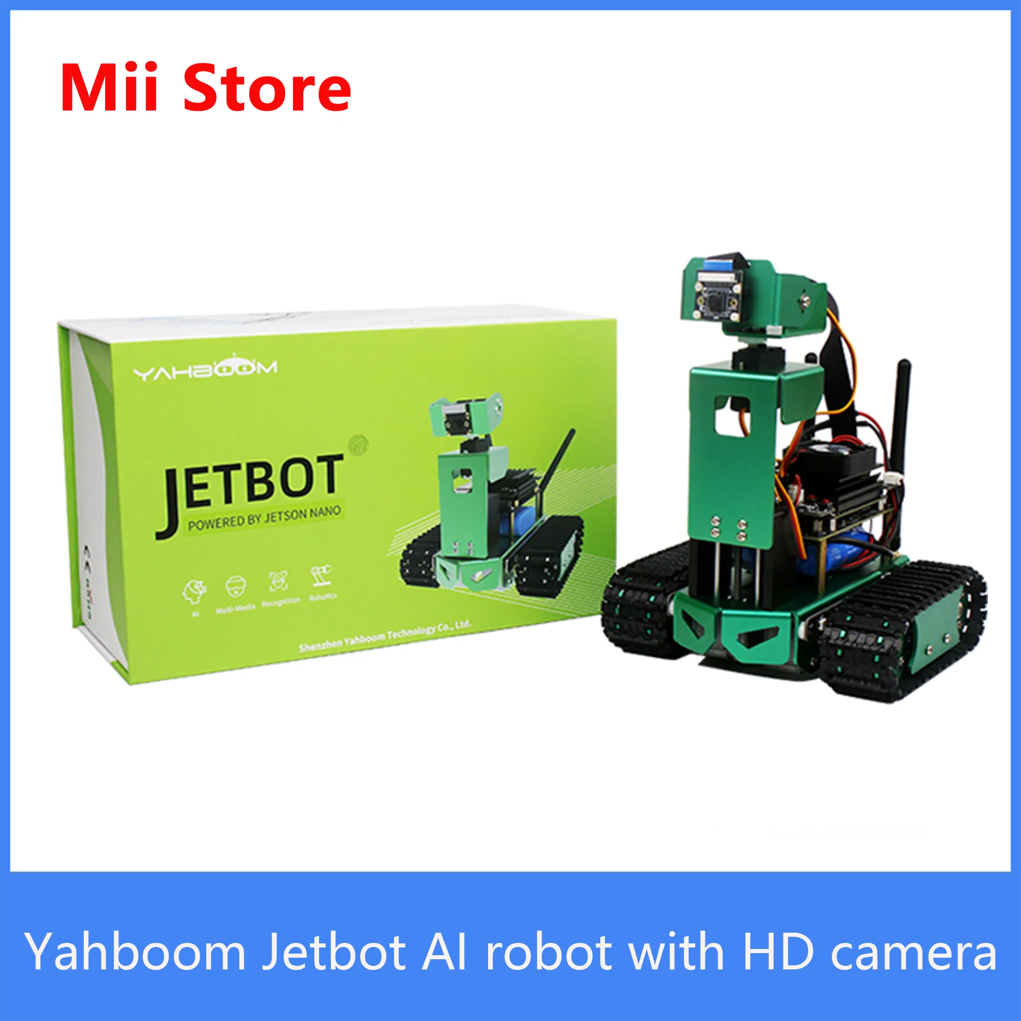 Yahboom advanced AI robot Jetbot with unique mechanical structure Automatic follow design for NIVIDA Jetson Nano 4GB(B01/A02) | Компьютеры
