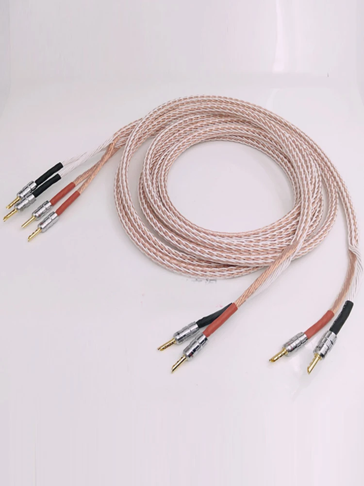 Кабель для динамика 12TC Hifi высокого качества Pure OCC провод с банановым