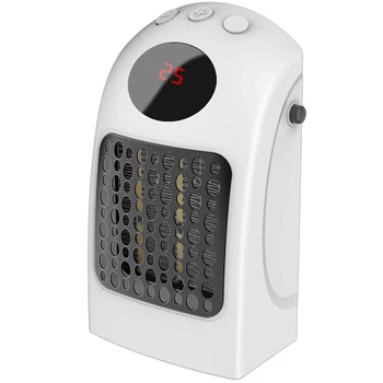 

900W Electric Wall Heater Mini Portable Plug-In Personal Space Warmer for Indoor Heating Camping Any Place Adjustable Thermostat