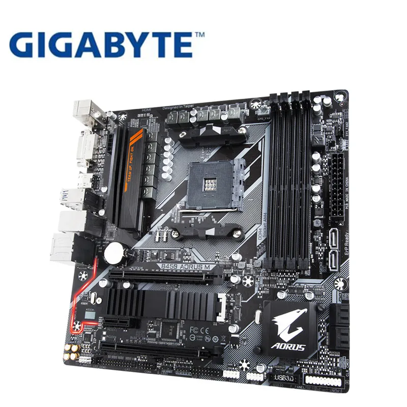 Для Gigabyte GA-B450 AORUS M оригинальная новая системная плата AMD Socket LGA 1151 DDR4 USB3.0 SATA3.0 DVI+ HDM