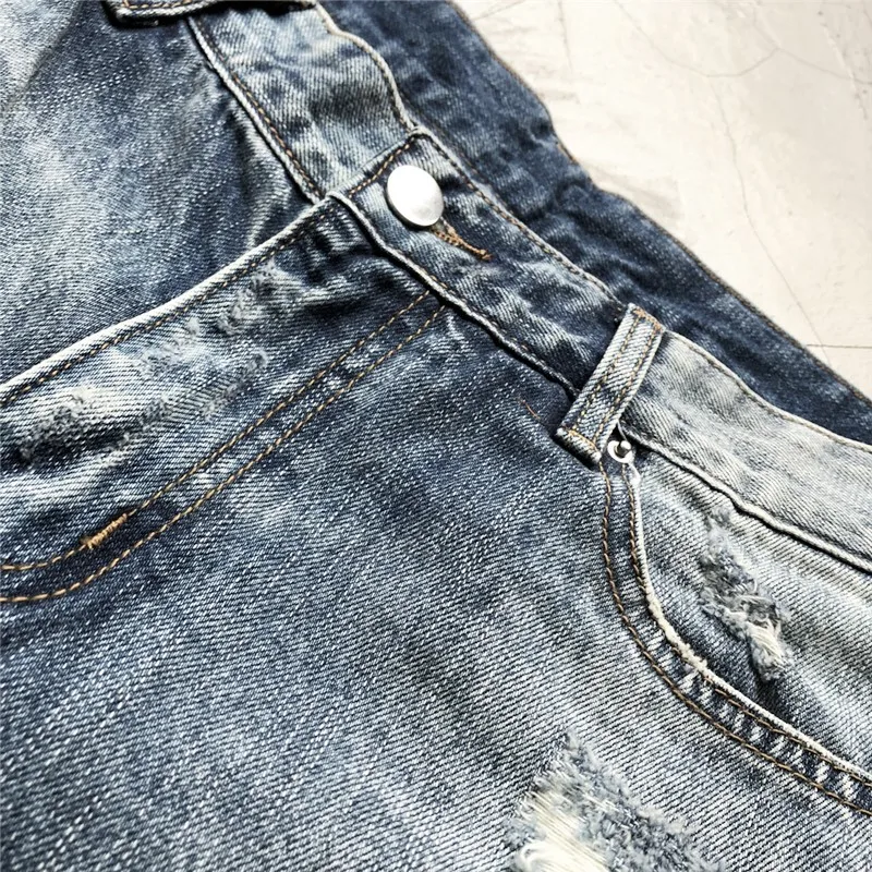 Высококачественные джинсы Dtstressed с застежкой на лодыжке Kanye, узкие винтажные синие байкерские джинсы, уличная одежда